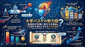 大学バスケの勢力図｜なぜ関東に強豪校が集まり、どんな大学からプロが生まれる？