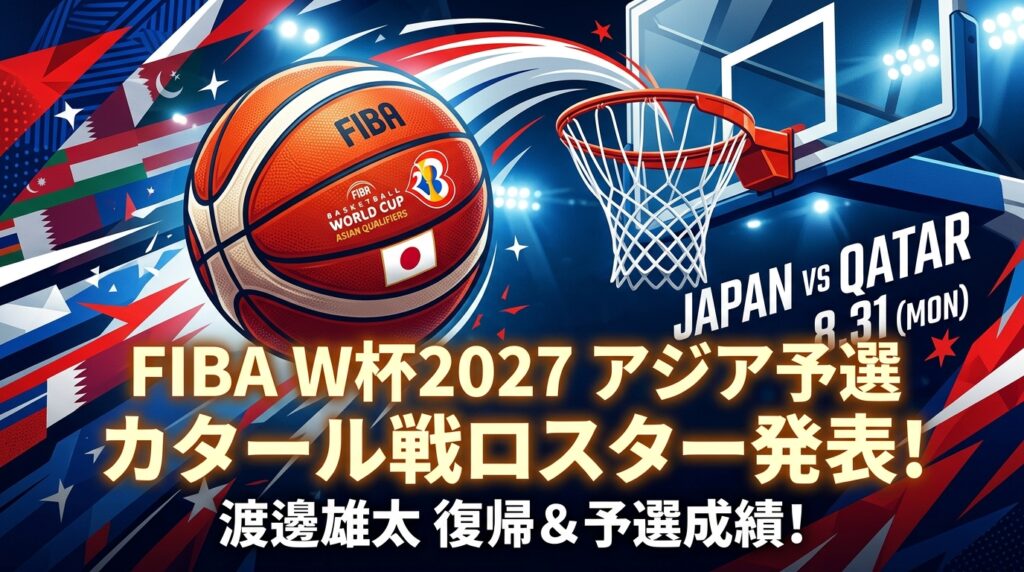 【バスケ日本代表】カタールに123得点で圧勝！八村塁30得点＆渡邊雄太復帰で“最強”の全員得点【W杯予選結果】